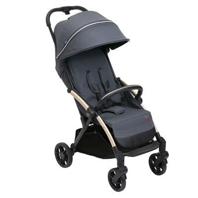 Chicco Goody XPlus Dark Shadow Stroller | Pram for 0-4 years | Easy One-Hand Folding | Big Wheels with Shock Absorbers | 4 Position Adjustable Backrest | Wide and Comfortable Seat